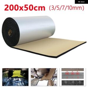 500*2000MM 3/5/7/10MM ボンネット エンジン ファイアウォールヒートマットデッドナー防音遮音デッドニング アルミ 箔 ステッカー