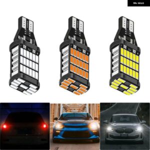 2X 信号灯 CANBUS T15 LED 電球 4014 45SMD オートリバースランプ用テール ブレーキ 電球白赤黄 6000K