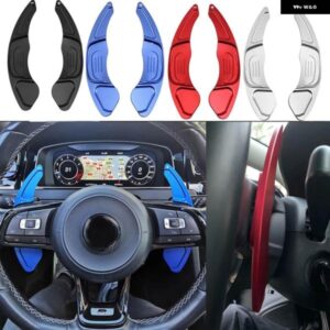 2個 黒赤ブルーホイール アルミ シフトパドル VW ゴルフ 7 2015-2019 GTI R MK7 ステアリング ホイールのシフトパドル