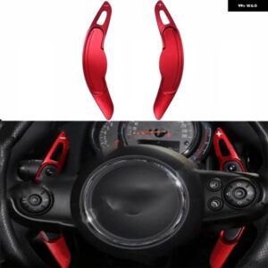 ミニクーパー S JCW F54 F55 F56 F57 F60 車内ステアリング ホイール拡張ギアシフトレバー アルミ 赤 2ピース