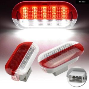 2個 LED ドアハザード灯 インテリア カーテシーウェルカムランプ VW ゴルフ MK3 MK4 ジェッタ ビートルトゥーランポロヴェントシュコダシート