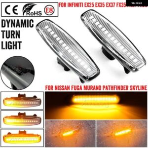 サイド マーカーライト LED ダイナミック ウィンカー ランプインフィニティ EX25 EX35 EX37 FX35 FX37 G25 G35 Q40 Q60 Q70 QX50 QX70 M25 M37 JX35