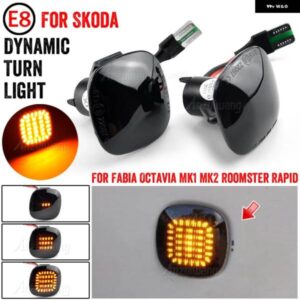 2個 LED ウィンカー サイド マーカーライト ダイナミック シーケンシャルランプシュコダファビアオクタビア MK1 MK2 ルームスターラピッド NH3