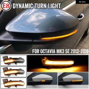 シュコダオクタヴィア MK3 A7 5E 2014-2019 LED ダイナミック ウィンカー ライトバックミラー ウインカー インジケータ ー