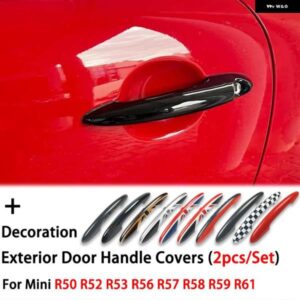 ユニオンジャック ドアハンドル カバー ステッカー ミニクーパー S JCW R50 R52 R53 R55 R56 R57 R58 R59 R61 2ピース カースタイリング