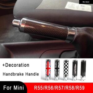 インナーハンド ブレーキ ハンドル 装飾 グリップ カバー トリムケースミニ 1 クーパー S JCW R55 R56 R57 R58 R59 カー
