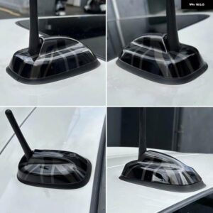 黒旗アンテナ空中 装飾 ケースカバー ハウジング 外装トリムミニクーパー S JCW F55 F56