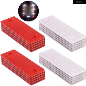 5個 トラック トレーラー長方形 プラスチック リフレクター 反射テープ粘着自動車安全夜間ハザードプレート ステッカー カー