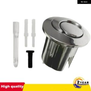 ROCA CISTERN D2D デュアルフラッシュプッシュボタン と互換性あり ハーフムーン AH0001800R スタイルのネジ付きプッシュロッドショートボディ クローム