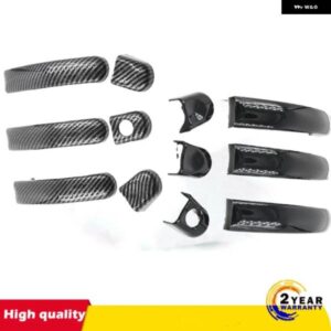 カーボン グロスブラック ドアハンドル カバー VW トランスポーター T5 T6 カラベルキャディーバン UK2