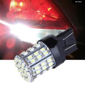 2個 T20 W21W 7443 7440 LED 64-SMD 1206 LED 電球 12V ブレーキ 信号ランプ ブレーキ リバースパーキングライト 64-SMD ホワイト