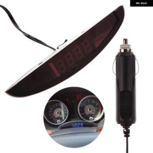 LED デジタル車時計自動車電子時計 3 で 1 12V 車 VOLTMETE 温度オート 装飾 飾り