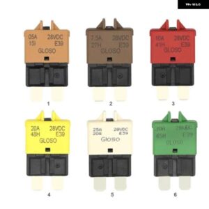 ATC サーキット ブレーカーブレードヒューズ DC28V 5A/7.5A/10A/20A/25A/30A マニュアル リセットヒューズ アダプタ トラック ボートマリン用