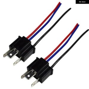 2個 9003 H4 電球ソケット配線ハーネスオス アダプタ コネクタピッグテール ヘッドライト フォグランプ 用