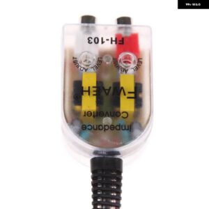 ステレオ スピーカー - RCA レベル アダプタ ー高低ソケット自動ライン出力オーディオコンバータサウンドサブウーファーアンプ調整可能