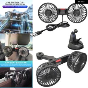 12 V/24 V 車ネッククーラー USB 充電電気自動車冷却ファン デュアルヘッド電動シート バック/ダッシュボード クーラー 車両 SUV 用