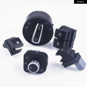 VW EOS ゴルフ MK5 MK6 GTI シロッコポロウサギ 2 ドア窓 ヘッドライト バックミラー スイッチ