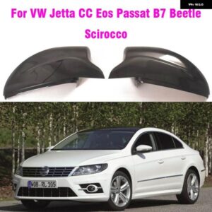 ABS ブライトブラックカラー グロスブラック バックミラー キャップ VW ビートル CC EOS パサート B7 シロッコ ジェッタ MK6
