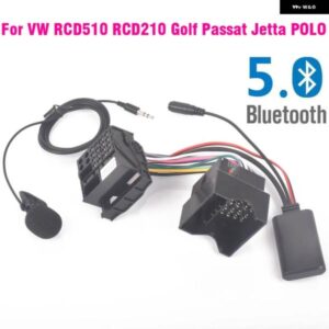 VW RCD510 RCD210 ゴルフ パサート ジェッタ ポロ ラジオ ハーネスプラグ マイクハンズフリー BLUETOOTH 5.0 AUX アダプタ