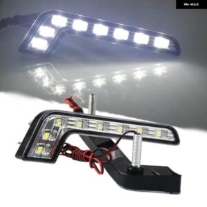 2個 車 8 LED 5050 キセノンホワイト ドライビング フォグランプ DRL デイタイムランニングライト DC 12V VW ゴルフ 4 5 6 7 MK3 MK4 MK5 MK7 GTI