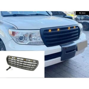 フロント レーシング グリルグリル ABS マスクバンパー ABS カバー フィット 2007-2015 ランドクルーザー LC200 グリルオート