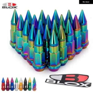 20ピース ブロックス レーシング スタイル 50MM アルミ拡張チューナーラグナットスパイク付きホイールリム M12X1.25 / M12X1.5 BLOX750DJT