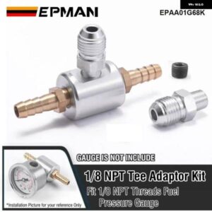 AN6 に 1/8 NPT 8MM に 1/8 NPT 継手 1/8 NPT ティー燃料圧力ゲージ アダプタキット 燃料噴射システム EPAA01G68K
