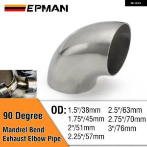 SS 304 マンドレルベンドエルボ 90° 厚さ 1.5MM 排気エルボ縦樋マフラー カットアウトパイプ TKBXGG に