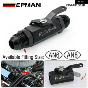 アルミ AN6/AN8 インラインシャットオフバルブ 燃料カットオフ スイッチ W/ケーブル レバー燃料油用 EPAA01G51K