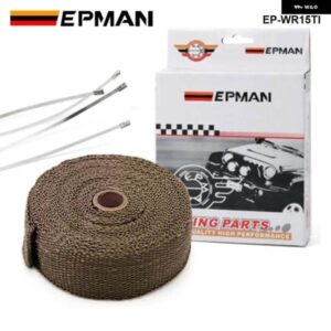 チタン ターボ マニホールド 排熱サーマルラップテープ/アンプ ステンレス ネクタイ 2インチ X10メートル VW ゴルフ GTI MK3 VR6 2.8 V6 94 EP-WR15TI