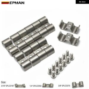 SS ダブル燃料ライントランスクランプ 12個 パック済み燃料 エア 電気 ブレーキ ラインに適合