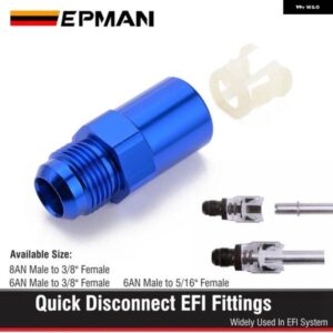 6AN 8AN オスフレア 3/8 5/16インチ クイックコネクトメスプッシュオンアルミコネクタフィッティング燃料アダプタ EPJTAN-KDJ