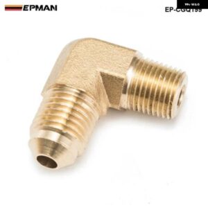 1/8 NPT AN4 -4 90度真鍮フィッティング ターボ オイル ブレーキアダプター用 EP-CGQ199