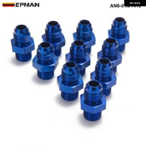 10ピース AN6 -M14 * 1.5 ストレートオスオイルクーラー燃料油ホース 継手アダプタ AN6-01M1415