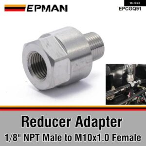 1/8インチ NPT オス - M10X1.0 メス ステンレス 油圧ゲージ フレア ユニオン アダプター EPCGQ91