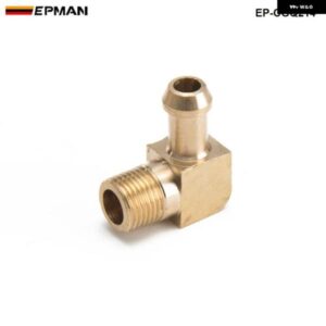 真鍮ブーストホース バーブおねじ90度エルボフィッティングT2 T3 ターボ 1/8インチオスNPT 90度EP-CGQ214