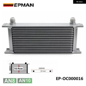 16 列 AN10 AN8 エンジン トランスミッション レーシング スライバーアルミ粉体塗装オイルクーラー英国タイプクーラー EP-OC000016