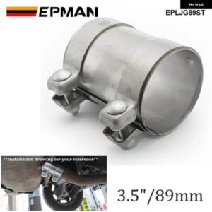 3.5インチ 排気コネクタカプラー 304 SS フロントアダプターパイプ チューブジョイナー 89MM EPLJG89ST