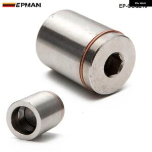 レーシング スポーツ T304 1インチ ステンレス O2 / オキシセンサー 排気栓 18MM X 1.5 プラグ付き EP-CGQ216