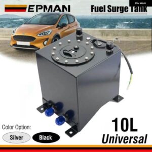 10L アルミ サージ タンク ミラー ポリッシュ燃料バッテリー泡インナーセンサー 付き/なし
