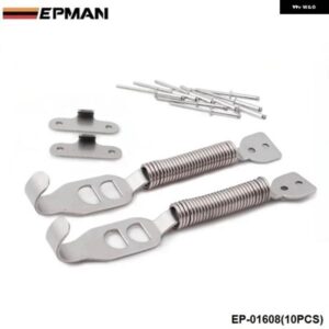 10ピース ステンレス スプリング トランク フードキット フックロックヒンジ合金 VW ゴルフ GTI MK3 MK7 MK5 EP-01608 10ピース