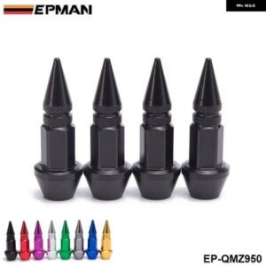 4ピース スパイク形状 タイヤバルブ キャップバルブ ステムキャップホイールリムラグナット EP-QMZ950