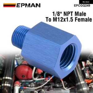 アルミ 1/8インチ NPT オス M12X1.5 メスホース エンドポート変換継手合金アダプタ EPCGQ249