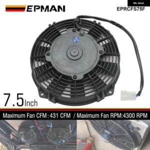 7.5インチ ロープロファイルプーラーストレートブレード 12 V 防水 RPM4300 電動ラジエーター エンジン 冷却ファン EPRCFS75F