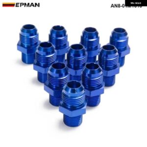 10ピース AN8 - M16 * 1.5 ストレートオスオイルクーラー燃料油ホース 継手アダプタ AN8-01M1615