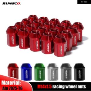 ホイールラグナット M14X1.5/M14X1.25 レーシング ホイールナット 7075-T6 アルミ長さ 40MM 六角 22MM