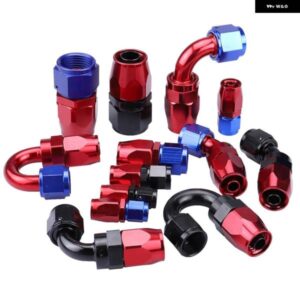 AN4/6/8/10/12 ホース エンドフィッティングアルミ AN フィッティングアダプタオイル燃料フィッティングエンド 0/45/90/180度燃料/スイベルホース