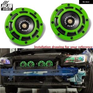 2個 スーパーラウドブラストトーングリルマウント 12V 電気コンパクト電気 ホーンキット HU-HOM052