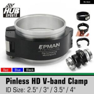 ハブスポーツピンレスハンガータイプ HD 2.5インチ/3インチ/3.5インチ/4インチ Vバンドクランプ フランジ付き ラジエターホース インタークーラー ターボ パ