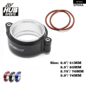 ハブスポーツクランプシステム アセンブリ 排気 V バンドクランプフランジ付き 2.0インチ 2.5インチ 2.75インチ 3.0インチ 外径チューブパイプ 陽極酸化